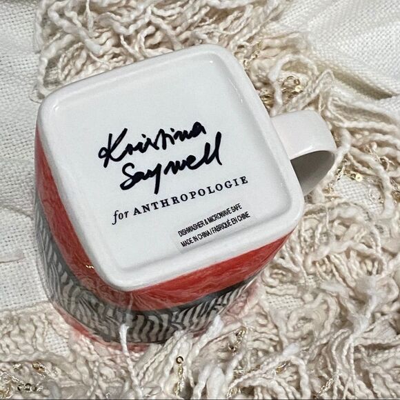 ANTHROPOLOGIE Friendly Face Santa Mug KraftyK - Picture 4 of 7